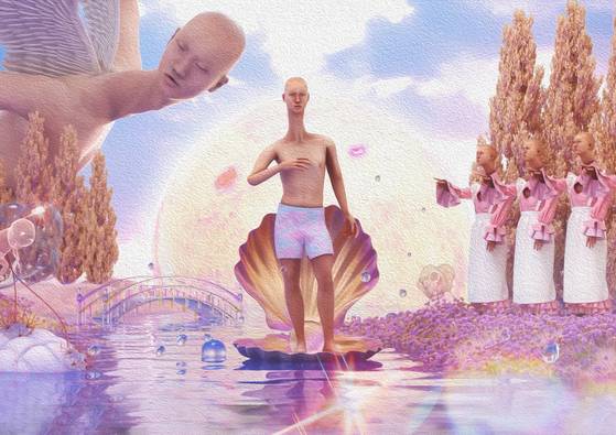 A work by artist Xohee is on display in a K-pop-meets-design exhibition titled “Design Dream Land: Fall in K-pop″ at the Dongdaemun Design Plaza (DDP) in central Seoul. [SEOUL DESIGN FOUNDATION]