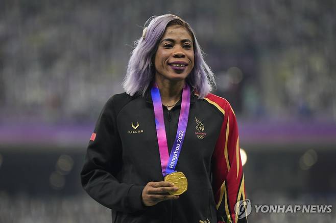 항저우 아시안게임 육상 4관왕 아데코야 [AP=연합뉴스]