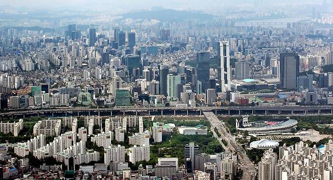 서울 강남구 삼성동과 테헤란로 일대 전경. [매경DB]