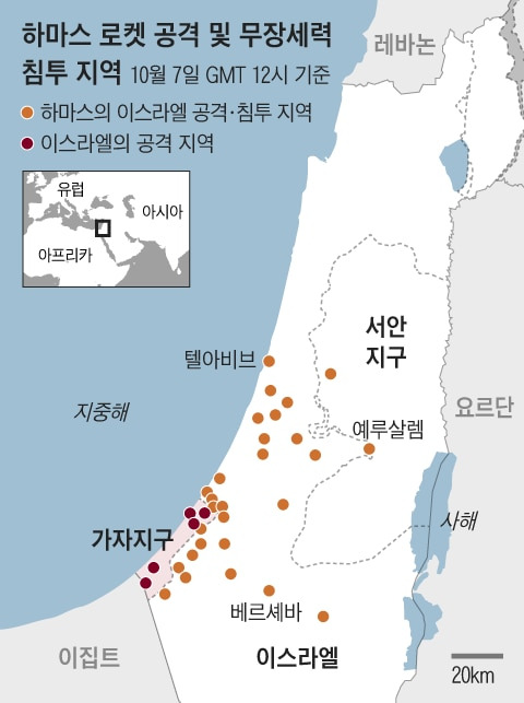 자료=이스라엘군(IDF), 알자지라, AFP, 그래픽=조선디자인랩 권혜인