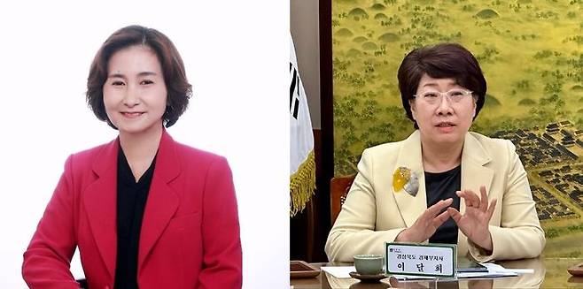 이행숙 인천시 문화복지정무부시장(왼쪽)과 이달희 경북도 경제부지사(오른쪽) ⓒ이행숙·이달희 페이스북