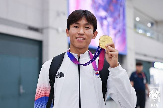 아시안게임 득점왕을 차지한 정우영 (대한축구협회 제공)