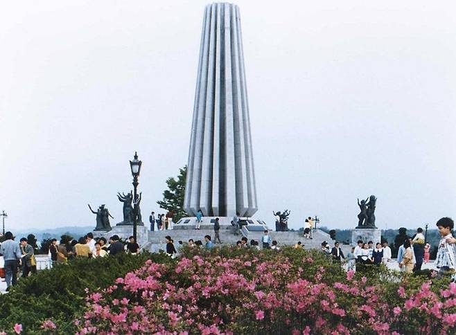 경기 파주 임진각 입구에 세워진 아웅산 순국 외교사절 위령탑의 모습.&nbsp;세계일보 자료사진