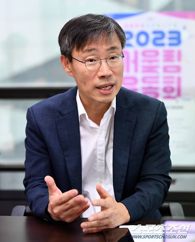 김영환 서울특별시 관광체육국장이 스포츠조선과의 인터뷰에서 서울시 주요 체육, 관광 정책을 설명하고 있다. . 박재만 기자 pjm@sportschosun.com