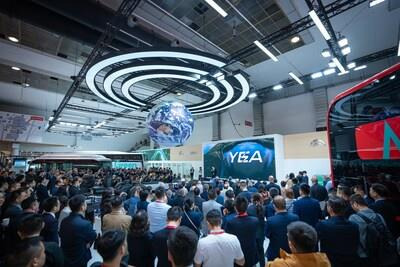 Yutong Steals the Show,  Demonstrating Its Latest Technological Platform Achievement, YEA, at Busworld Europe 2023. (PRNewsfoto/Yutong Bus)