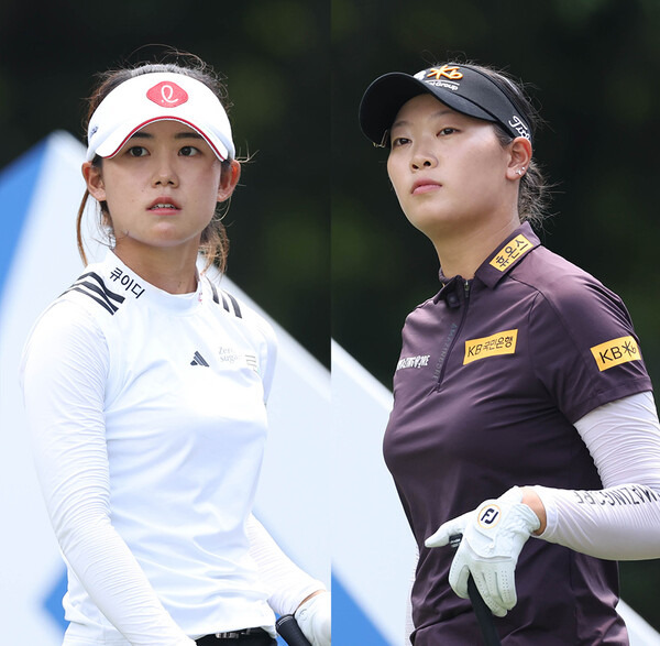 2023년 한국여자프로골프(KLPGA) 투어 동부건설·한국토지신탁 챔피언십에 출전하는 황유민, 방신실 프로. 사진제공=KLPGA