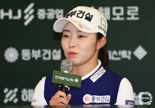 "스폰서 대회에서 꼭 우승하고 싶다"고 밝힌 김수지. [사진=KLPGA]