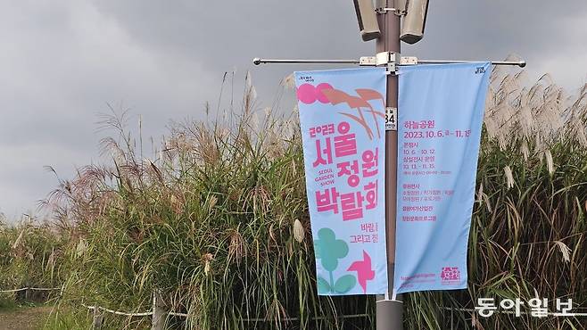 억새밭이 이루는 대자연의 경관 속에서 정원의 역할을 보여주는 2023 서울정원박람회. 김선미 기자
