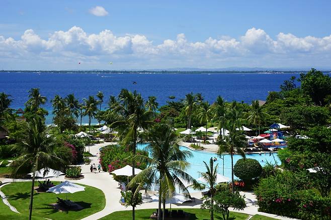 샹그릴라 오션윙 룸에서 바라본 풍경