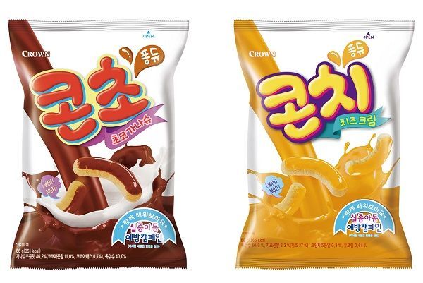 크라운제과 '콘초'와 '콘치'