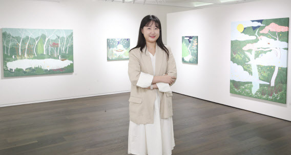 ‘곽재선문화재단 1기 아티스트’ 김지연 작가(사진=이영훈 기자).