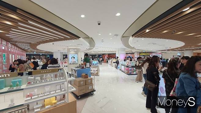 추경호 경제부총리 겸 기획재정부 장관이 사후면세점 즉시 환급 한도 상향을 검토하고 있다. 사진은 지난 13일 서울 중구 롯데면세점 명동본점. /사진=정원기 기자