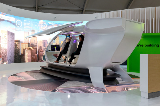 Supernal's concept model of its UAM aircraft under development unveiled at the Seoul ADEX 2023 [HYUNDAI MOTOR GROUP]