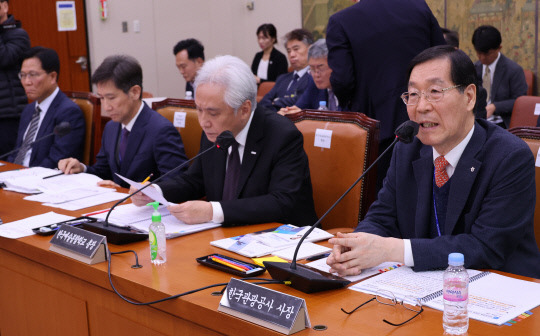 김장실 한국관광공사 사장이 19일 국회 문화체육관광위원회 국정감사에서 답변하고 있다. 사진=연합뉴스