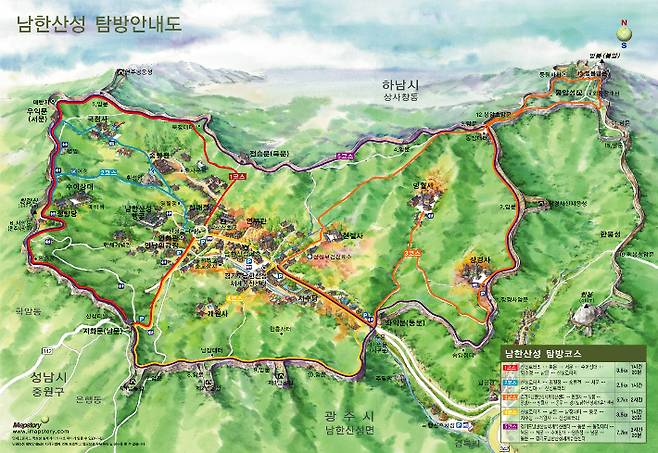 남한산성 탐방로.