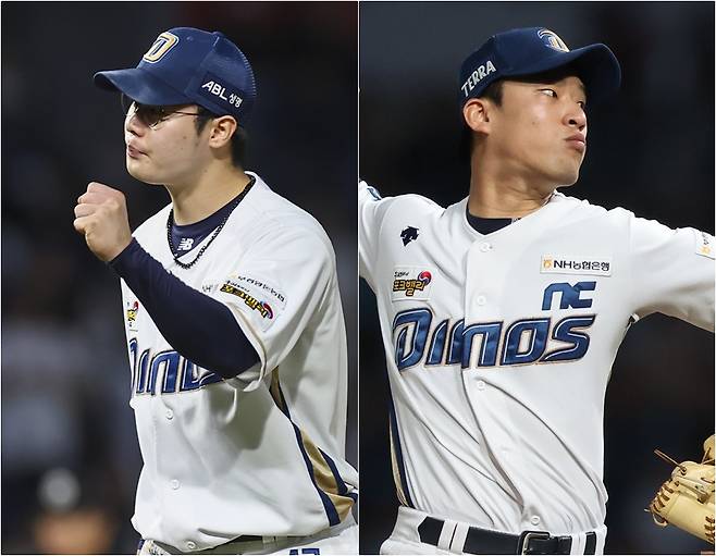 ▲ NC 김영규와 류진욱 ⓒ 연합뉴스