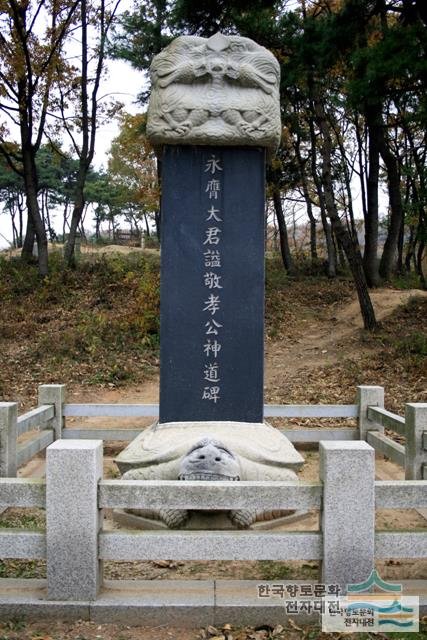 영응대군 신도비. [사진 전주 이씨 영응대군파종친회, 해주 정씨 종가, 문화재청]