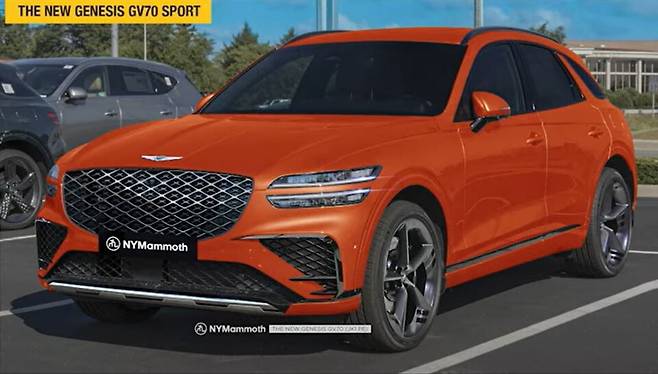 제네시스 'GV70 페이스리프트' 예상도 (출처 : 뉴욕맘모스)
