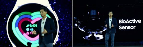 ▲혼 팍(Hon Pak) 삼성전자 MX사업부 상무가 갤럭시 워치6 시리즈에 탑재된 바이오액티브 센서에 대해 소개하고 있다. (자료제공=삼성전자)