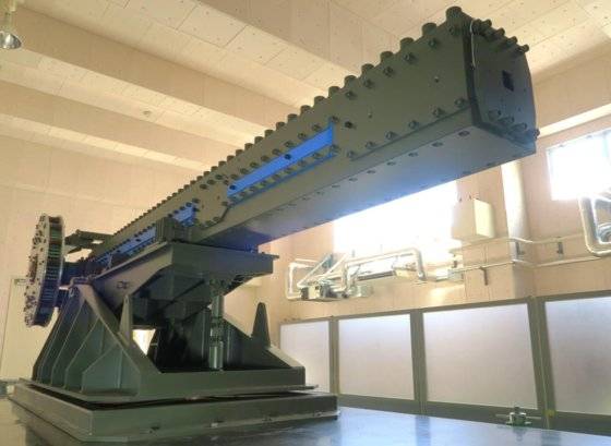 일본이 개발한 레일건 시제품. 출처 방위성