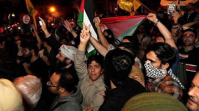 테헤란 주재 영국대사관 앞 이스라엘 반대시위