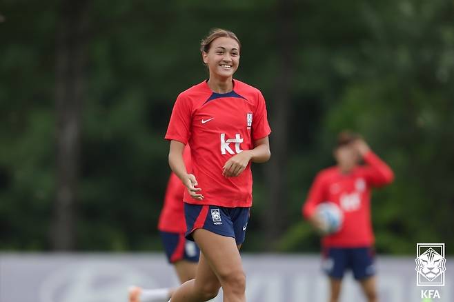 케이시 유진 페어. /사진=대한축구협회 제공