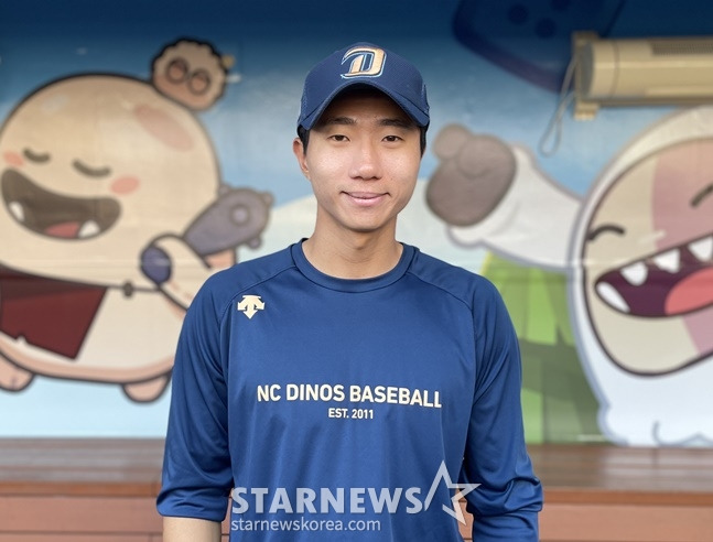 NC 박영빈이 27일 창원NC파크에서 스타뉴스와 인터뷰를 하고 있다. /사진=양정웅 기자