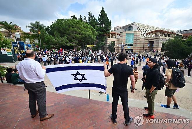 미국 로스앤젤레스의 친이스라엘 시위 [AFP 연합뉴스 자료사진. 재판매 및 DB 금지]