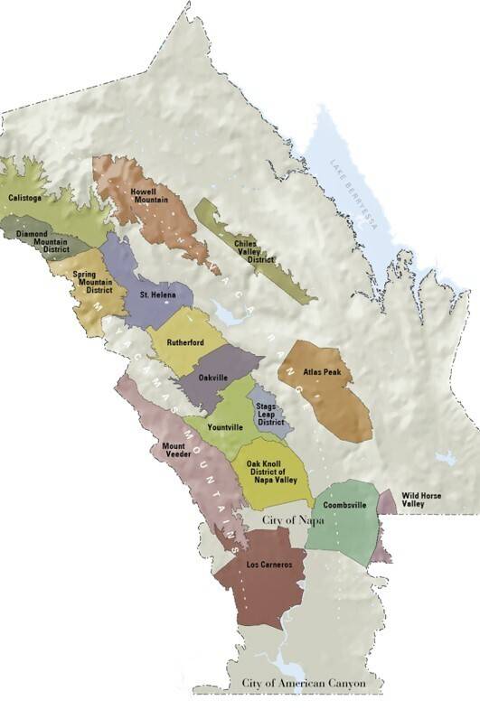 나파밸리 주요 와인산지 AVA.