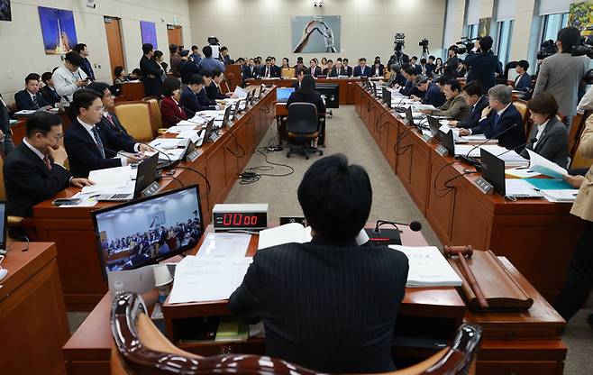 지난 10일 국회에서 열린 과학기술정보방송통신위원회 국정감사 모습.