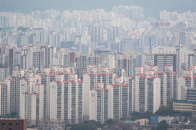 지난 8월 서울 중구 남산에서 바라본 서울 도심 아파트 단지 모습. /사진=뉴스1