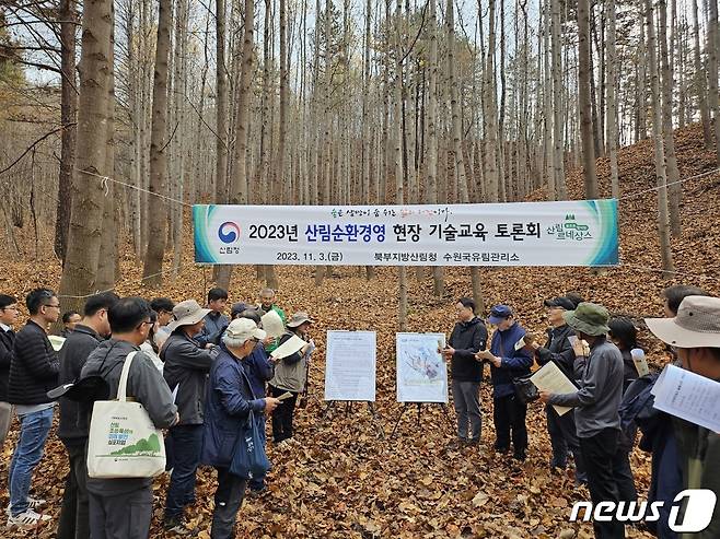 북부지방산림청의 산림순환경영 현장토론회 자료사진. (북부지방산림청 제공) 2023.11.3/뉴스1