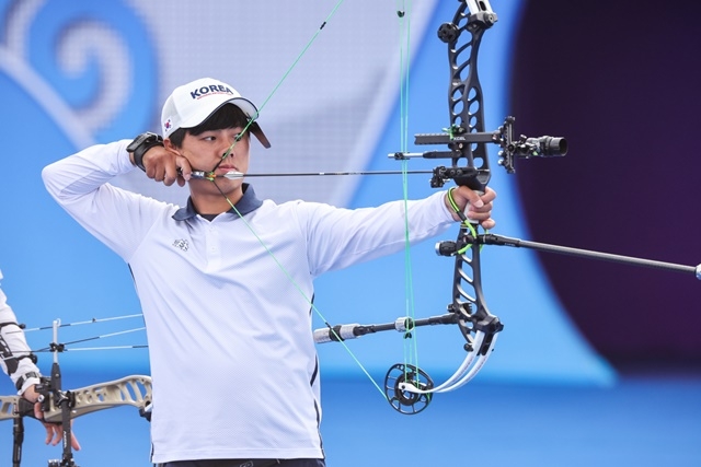 항저우 아시안게임에서 맹활약한 주재훈. 사진=대한양궁협회 제공