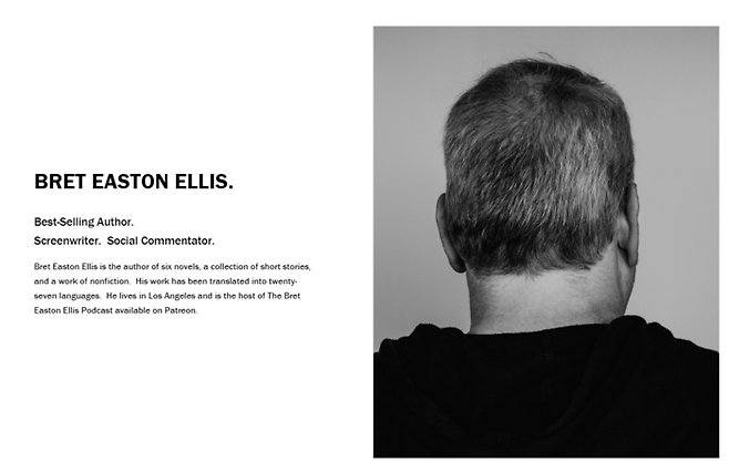 소설 ‘아메리칸 사이코’를 쓴 작가 브렛 이스턴 엘리스. [브렛 이스턴 엘리스 홈페이지]