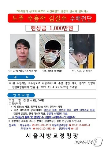 김길수 신상정보.(법무부 제공)