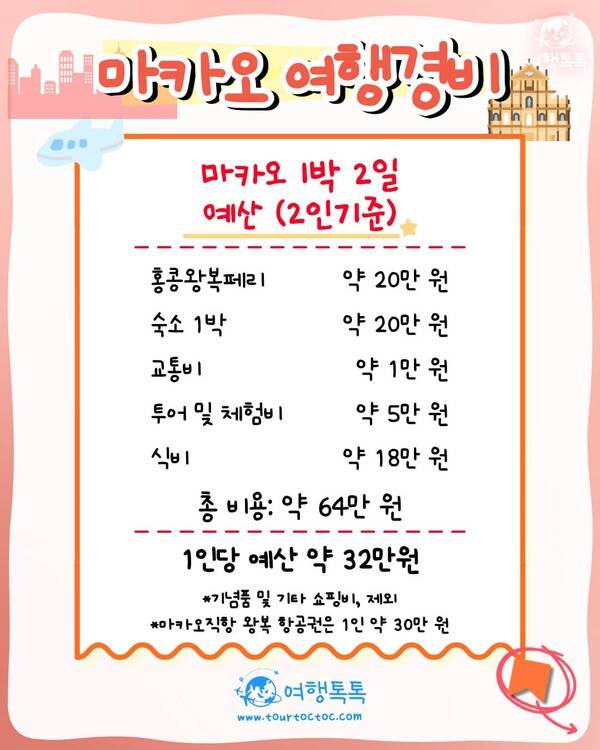 마카오 자유여행코스 추천 / ⓒ여행톡톡