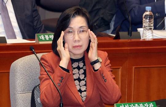 현숙 여성가족부 장관이 지난 7일 국회 예산결산특별위원회 전체회의에 출석했다. 사진=연합뉴스