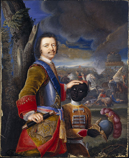 표트르 대제와 그의 시종 소년의 초상화. 그가 얼마나 편견없이 인재를 대했는지를 보여주는 그림.