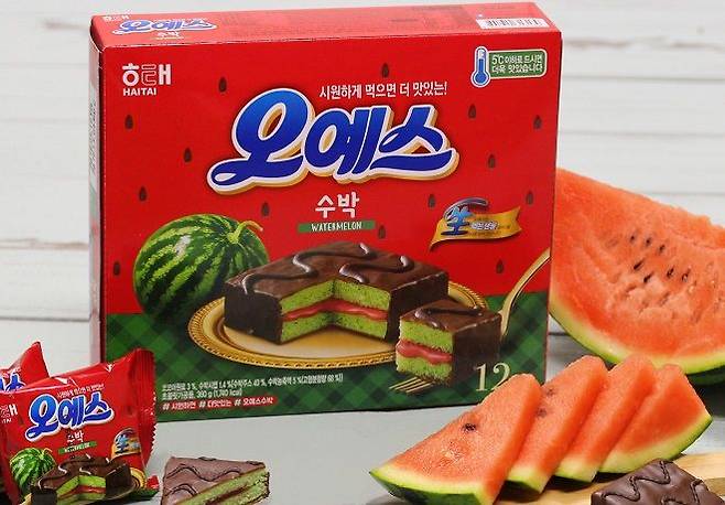 오예스 수박. (사진=해태제과 제공) *재판매 및 DB 금지