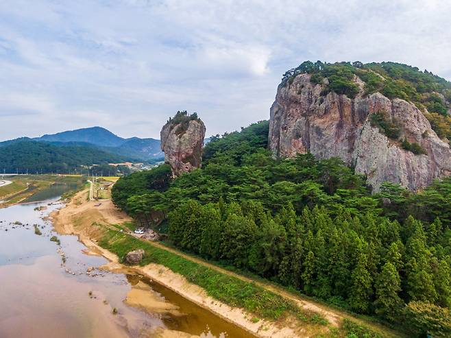 고창 병바위 드론촬영.