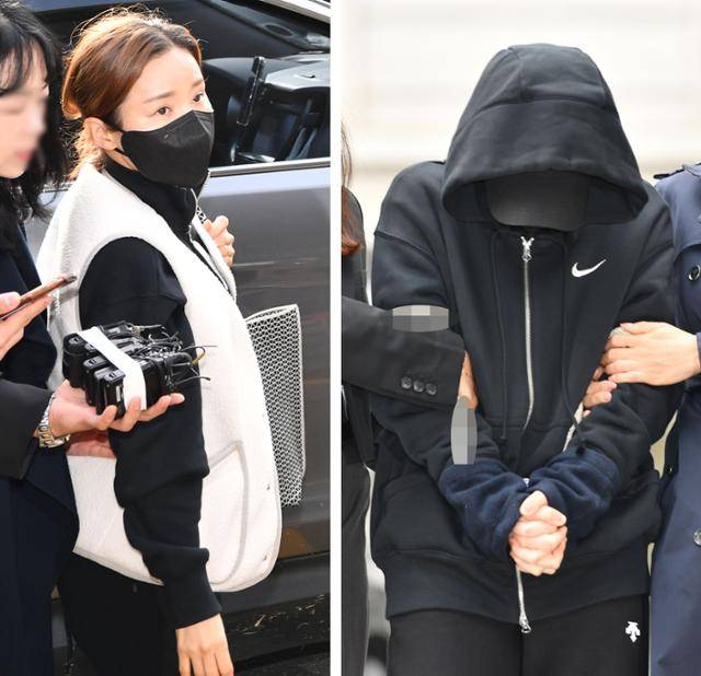 사기 공범 의혹을 부인한 남현희(왼쪽 사진)와 지난 3일 서울동부지방법원에 출석한 전청조의 모습.