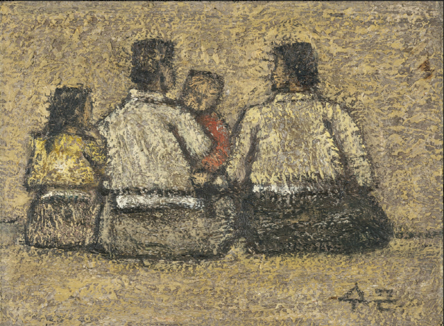▲ 양구군립박수근미술관은 박수근 화백이 1956년에 창작한 회화 작품 ‘가족’을 소장하게 됐다. 사진은 작품 ‘가족’ 모습.