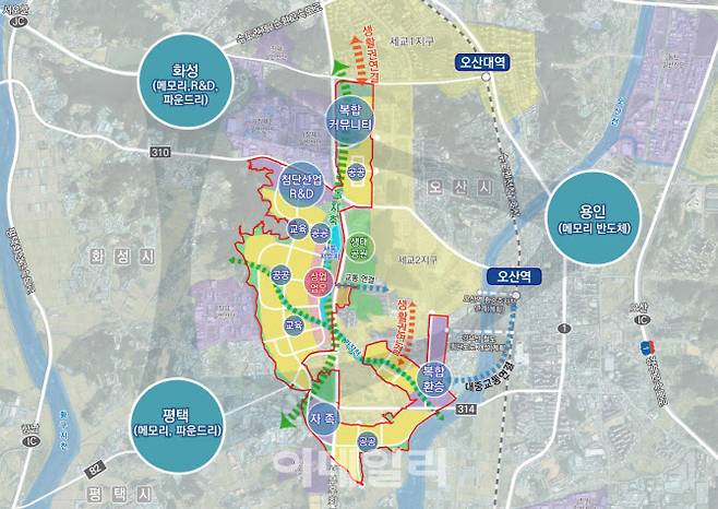 오산세교3, 용인이동 인근 산업단지들 모습. (사진=국토교통부)