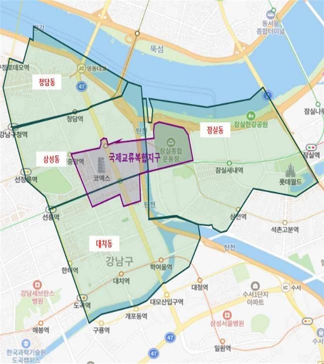 국제교류복합지구 위치도. 서울시 제공