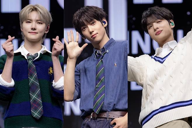 왼쪽부터 앰퍼샌드원 김승모, 나캠든, 마카야. FNC엔터테인먼트 제공