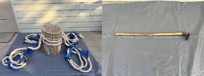 장인들이 쓰는 도구  왼쪽부터 나무달고, 대자귀 [문화재청 제공. 재판매 및 DB 금지]