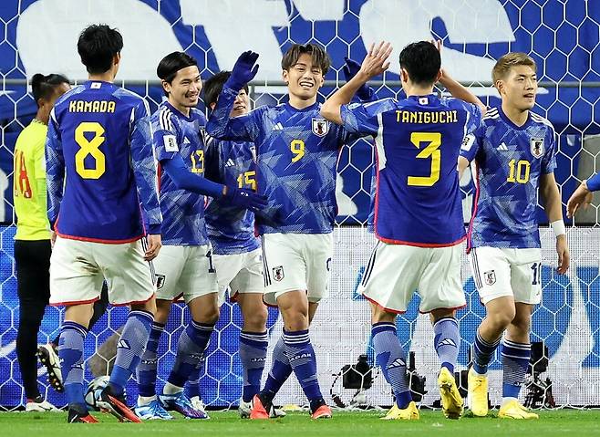 ▲ 일본 축구대표팀이 미얀마를 5-0으로 완파했다. ⓒ연합뉴스/AFP