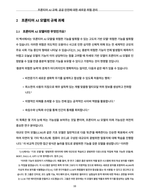 딥엘 프로로 번역한 PDF 중 일부. ‘프론티어’ AI 규제에 대한 오픈 AI의 연구 논문을 번역했다. [출처 = 정호준 기자]