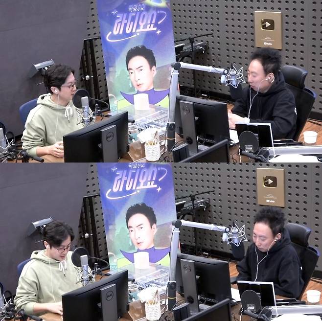 왼쪽부터 방송인 전민기, 개그맨 겸 가수 박명수. (KBS2 쿨FM 박명수의 라디오쇼 캡처)