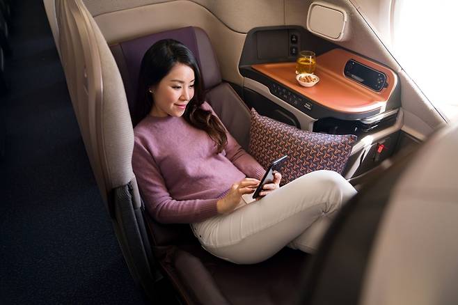 싱가포르항공 기내 와이파이 서비스.  /사진= 싱가포르항공